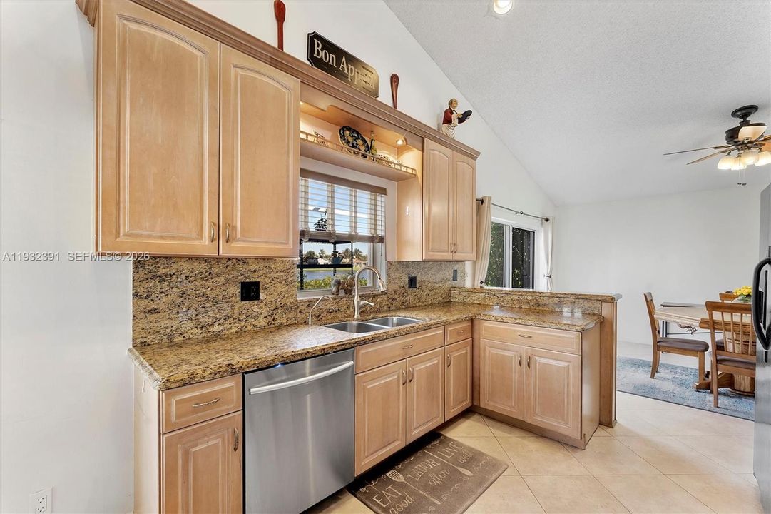 Kitchen with Lake View