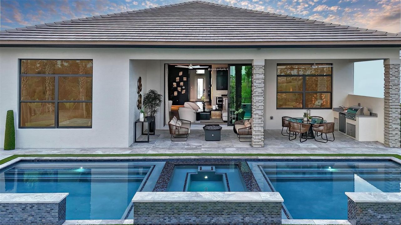 Rear Exterior and Pool