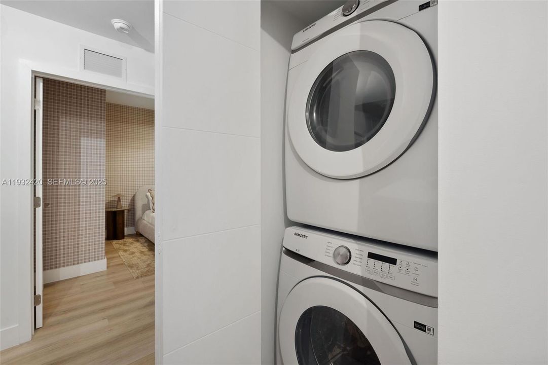 In unit washer and dryer