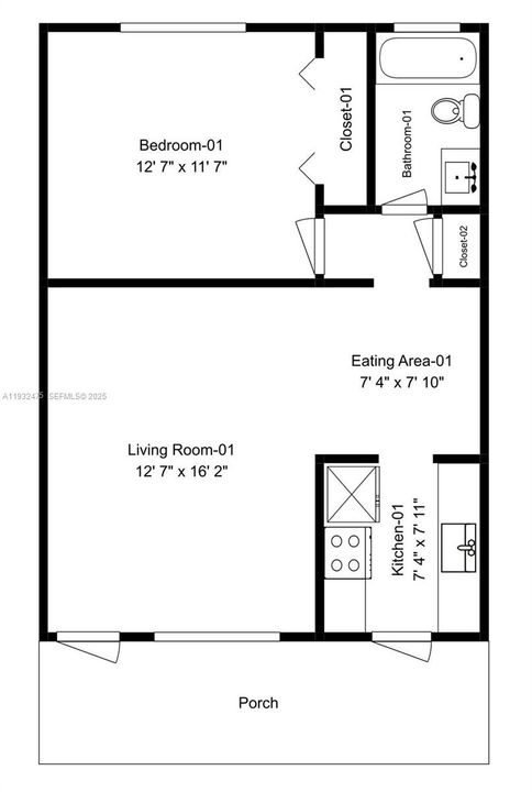 待售: $114,900 (1 贝兹, 1 浴室, 580 平方英尺)