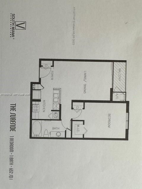 For Sale: $310,000 (1 beds, 1 baths, 652 Square Feet)