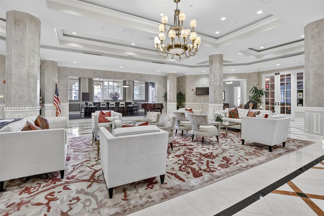 Community clubhouse providing services and amenities of a luxury resort.