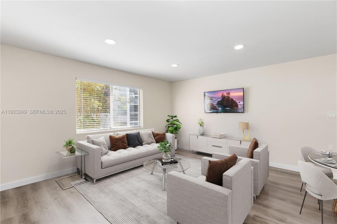 Virtually Staged Living Room