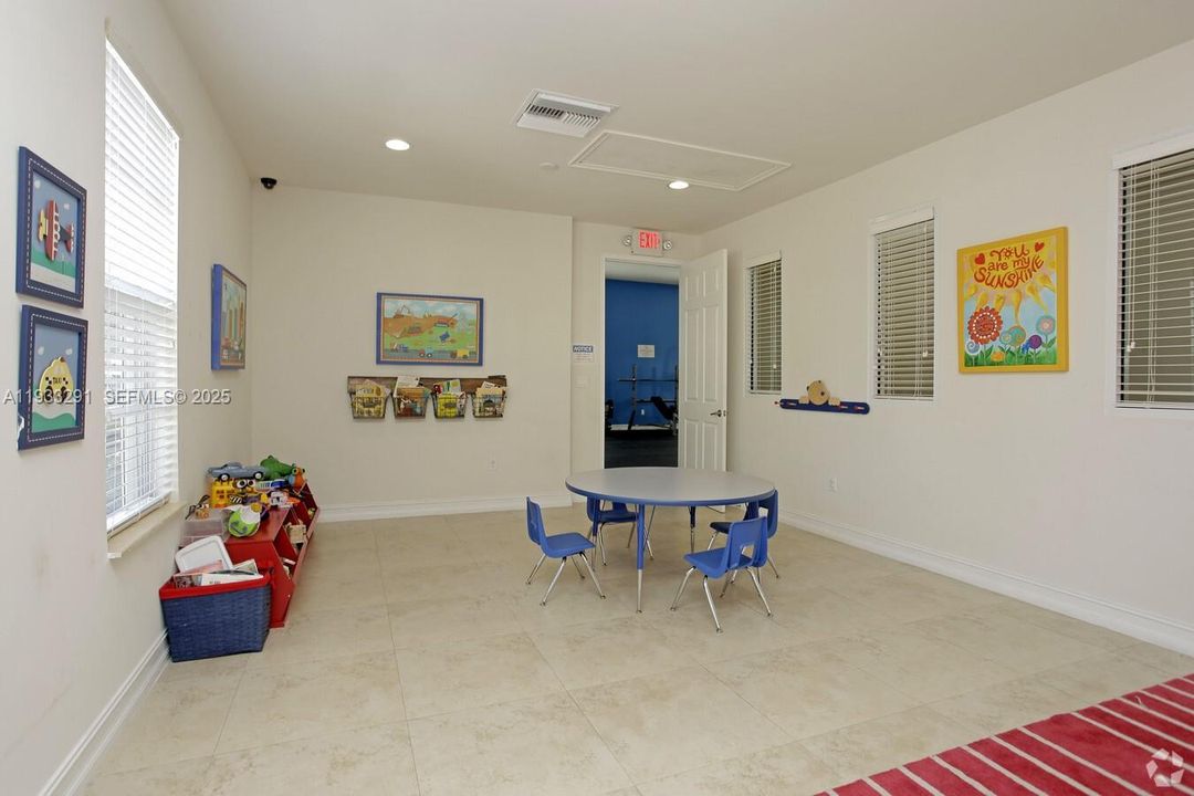 Children's play room adjacent to gym