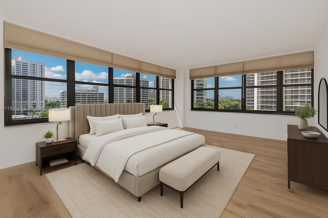 Primary Bedroom staged