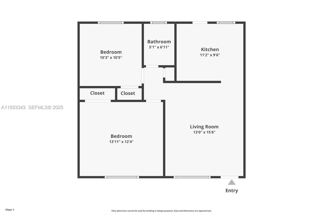 На продажу: $209,900 (2 спален, 1 ванн, 670 Квадратных фут)