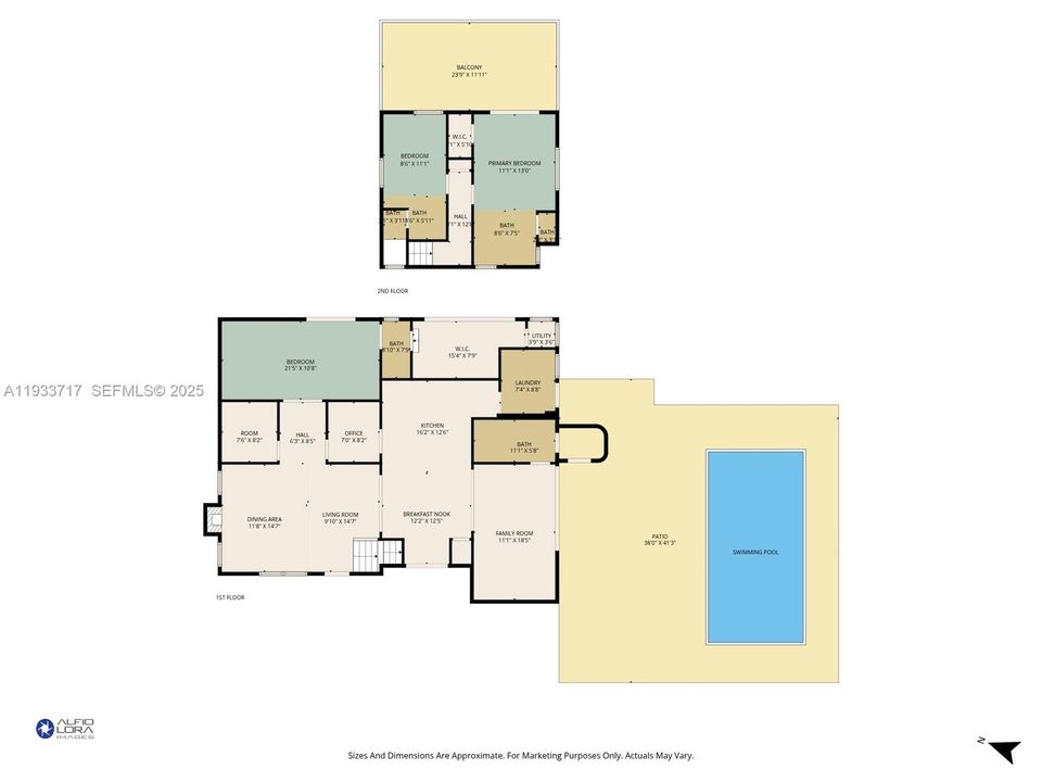 For Rent: $11,500 (3 beds, 3 baths, 2206 Square Feet)