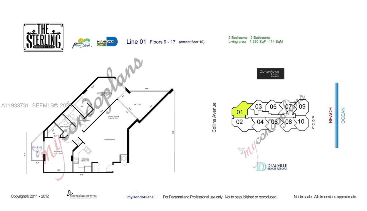 For Sale: $862,000 (2 beds, 2 baths, 1230 Square Feet)