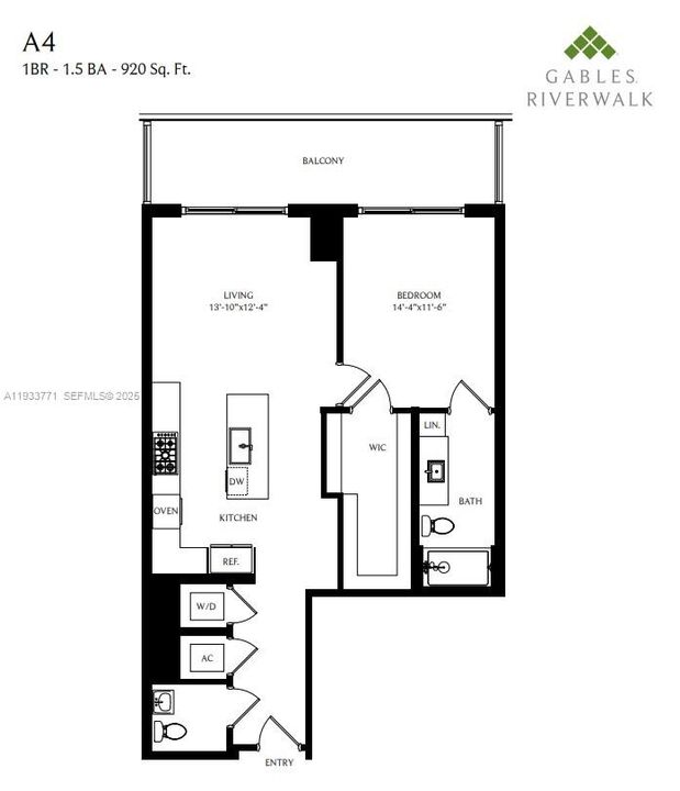 For Rent: $4,390 (1 beds, 1 baths, 920 Square Feet)