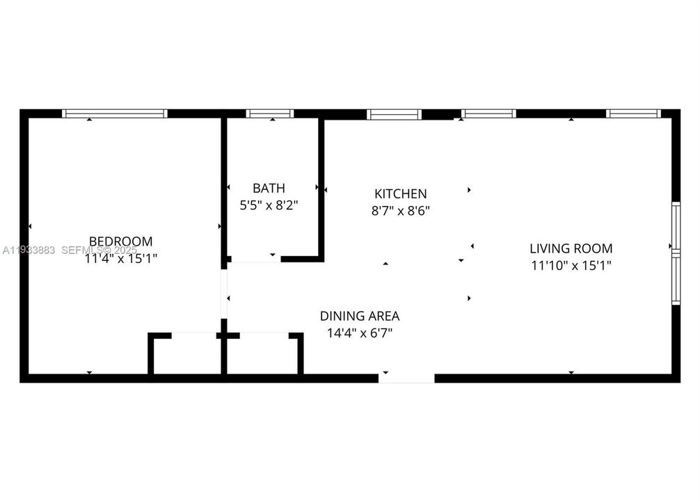 В аренду: $1,950 (1 спален, 1 ванн, 565 Квадратных фут)