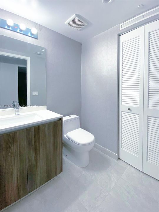 Half bath with Washer/Dryer Closet