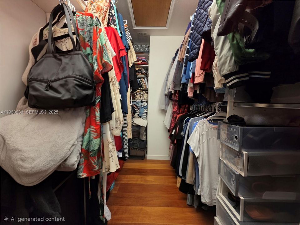 Walk-in closet master suite