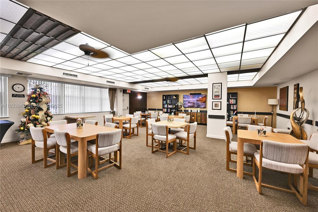 Enjoy spending time in the card room right inside your building.