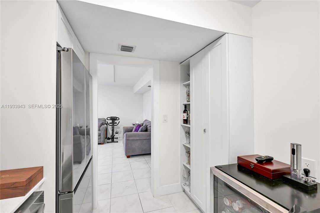 Built-in pantry and storage keeps your kitchen neat and tidy.