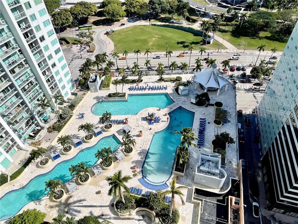 Pool area from Vizcayne