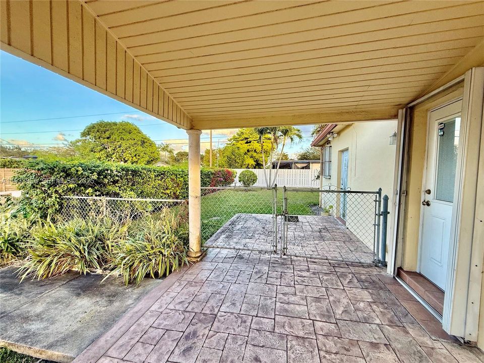 Carport with Gate to Backyard