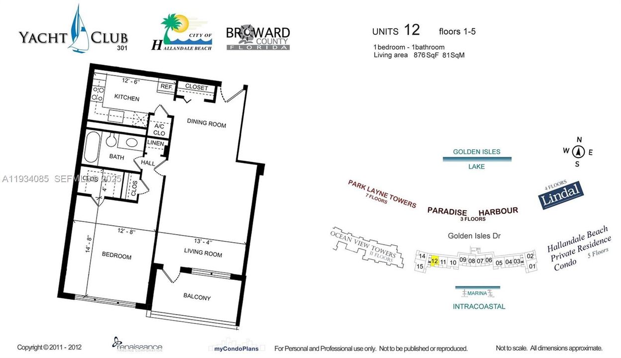 For Rent: $1,900 (1 beds, 1 baths, 876 Square Feet)