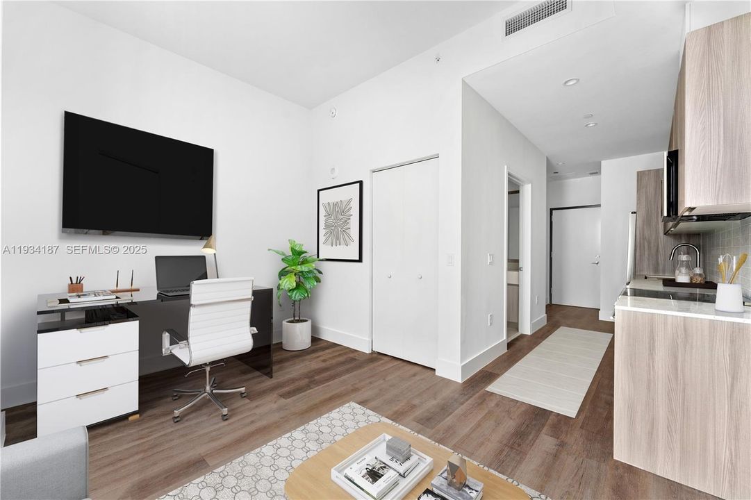 Note: These are sample pictures, and units may vary in views and finishes. The images shown are renderings of a studio unit.