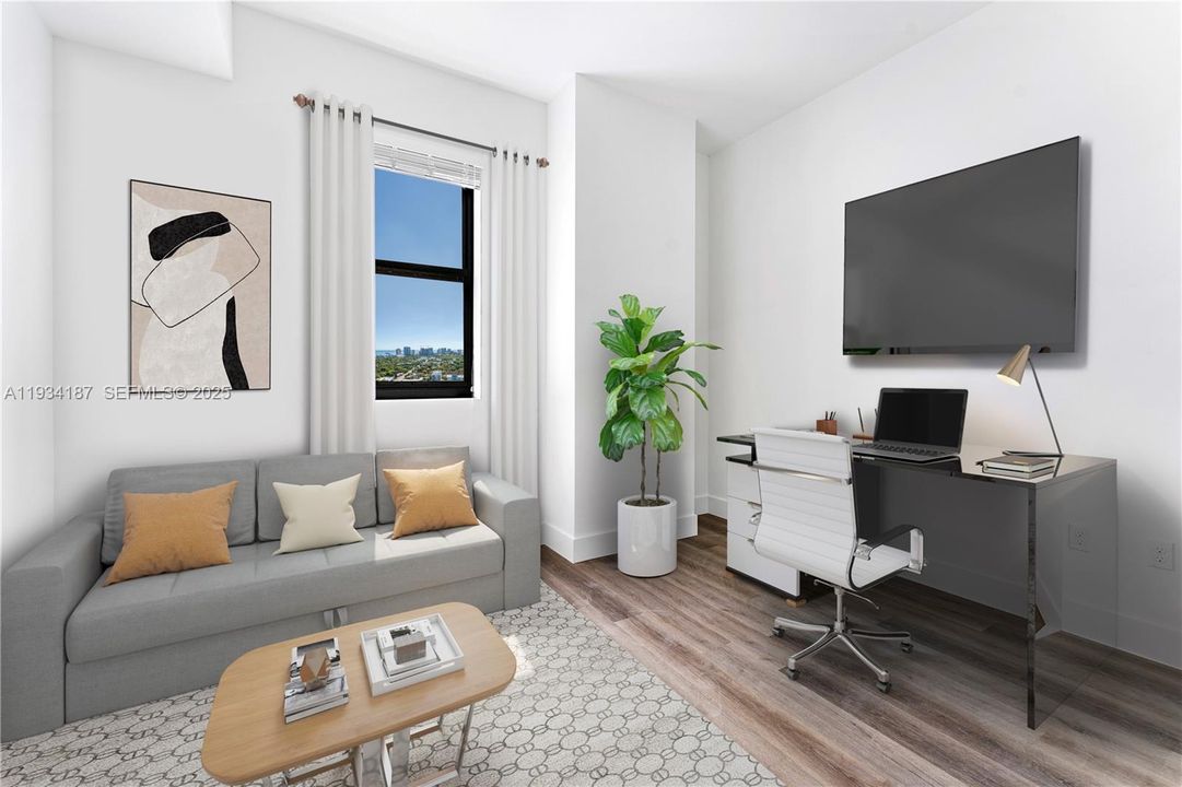 Note: These are sample pictures, and units may vary in views and finishes. The images shown are renderings of a studio unit.