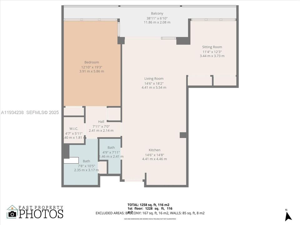 For Sale: $975,000 (2 beds, 2 baths, 1258 Square Feet)