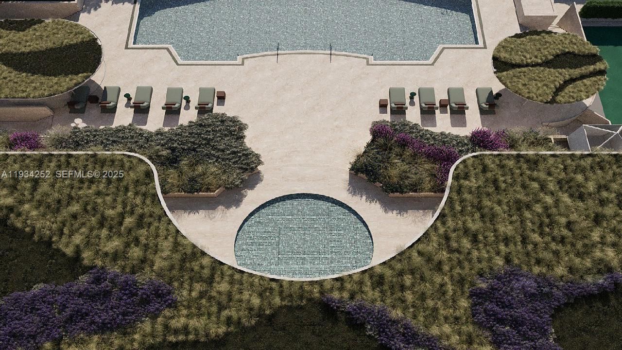 Pool deck areas renovation rendering