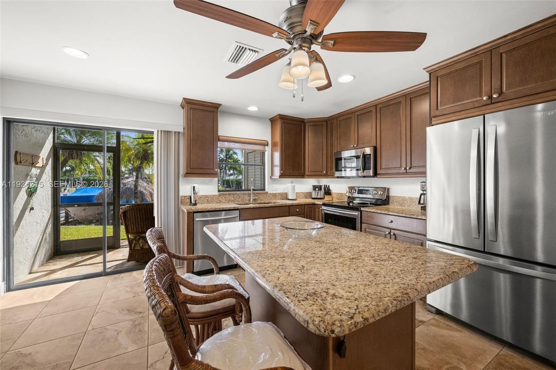 Seating at the breakfast bar for your guests