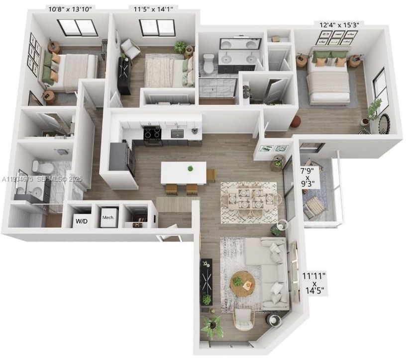 For Rent: $4,675 (3 beds, 2 baths, 1492 Square Feet)