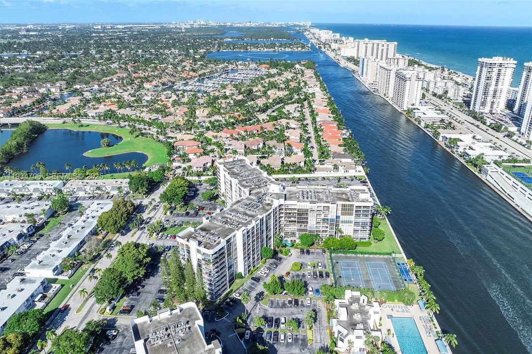 Building & Surroundings Drone View