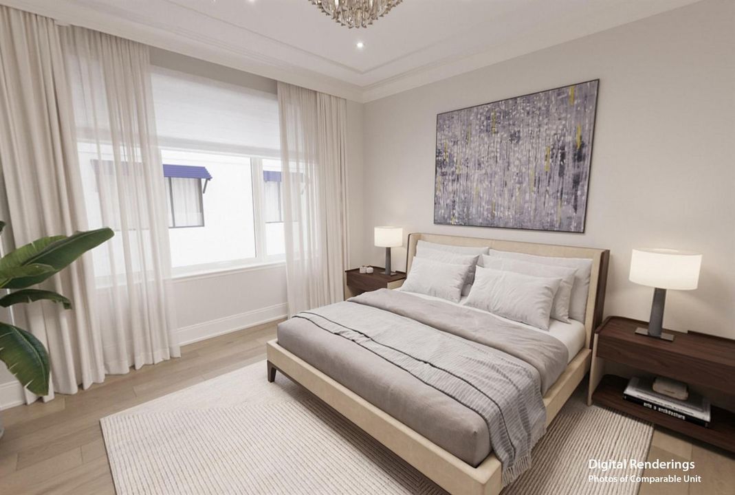 Bedroom Rendering of Comparable Unit