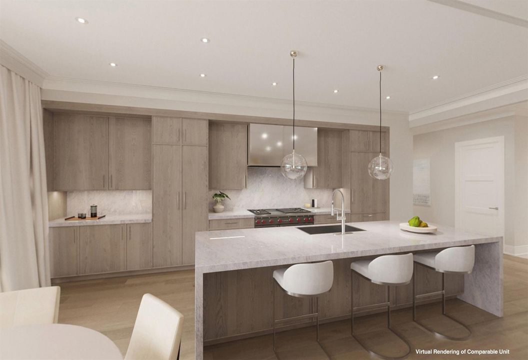 Kitchen Rendering of Comparable Unit