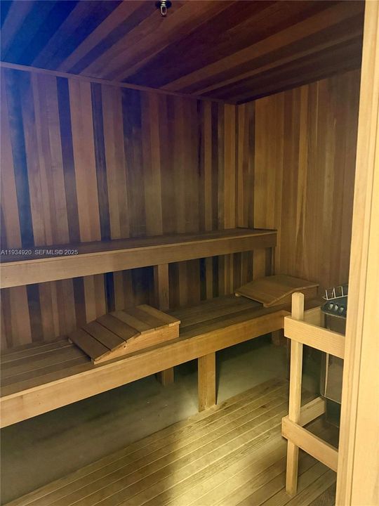 Sauna in the gym
