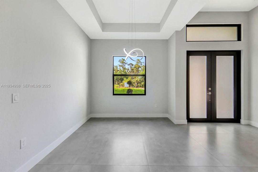 Entry and dining area