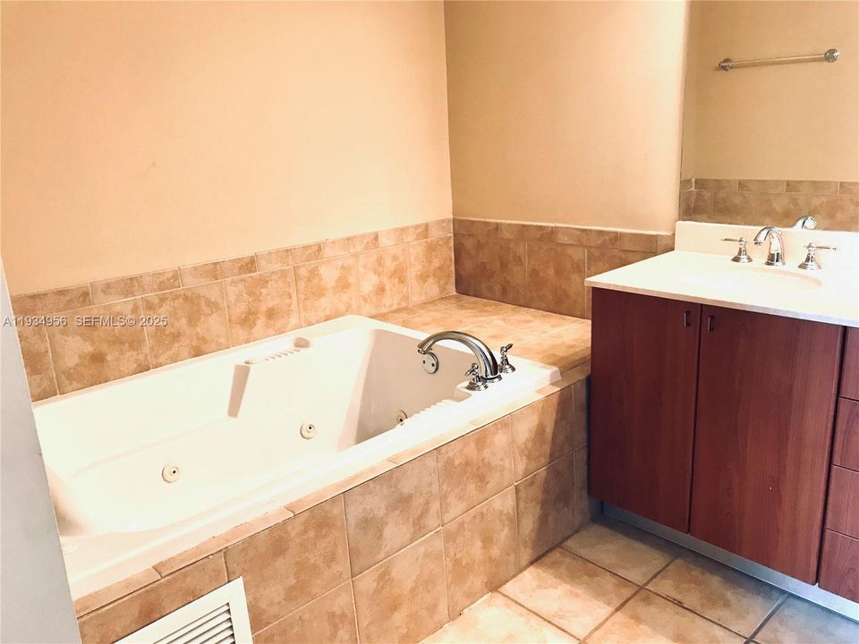Master Bath has Jacuzzi Tub & Double Sinks