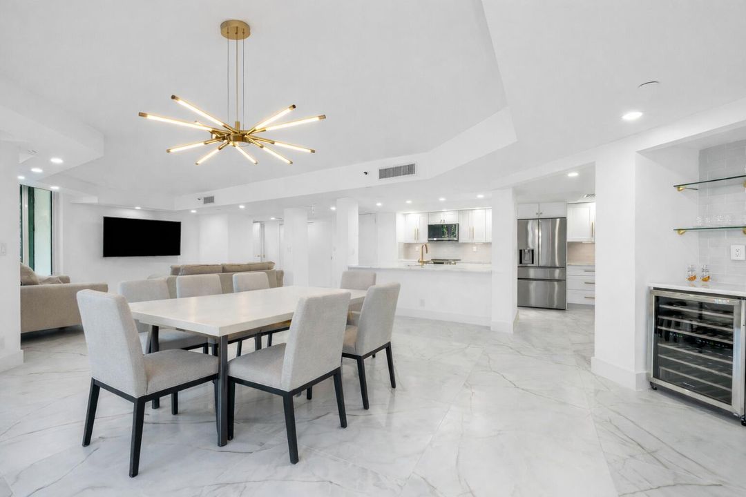Contemporary apartment with gold accents