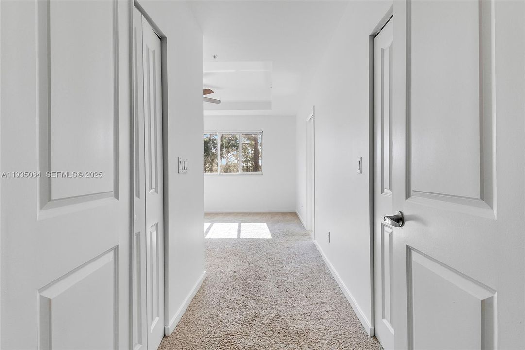 Entry To Primary Bedroom With Dual Closets