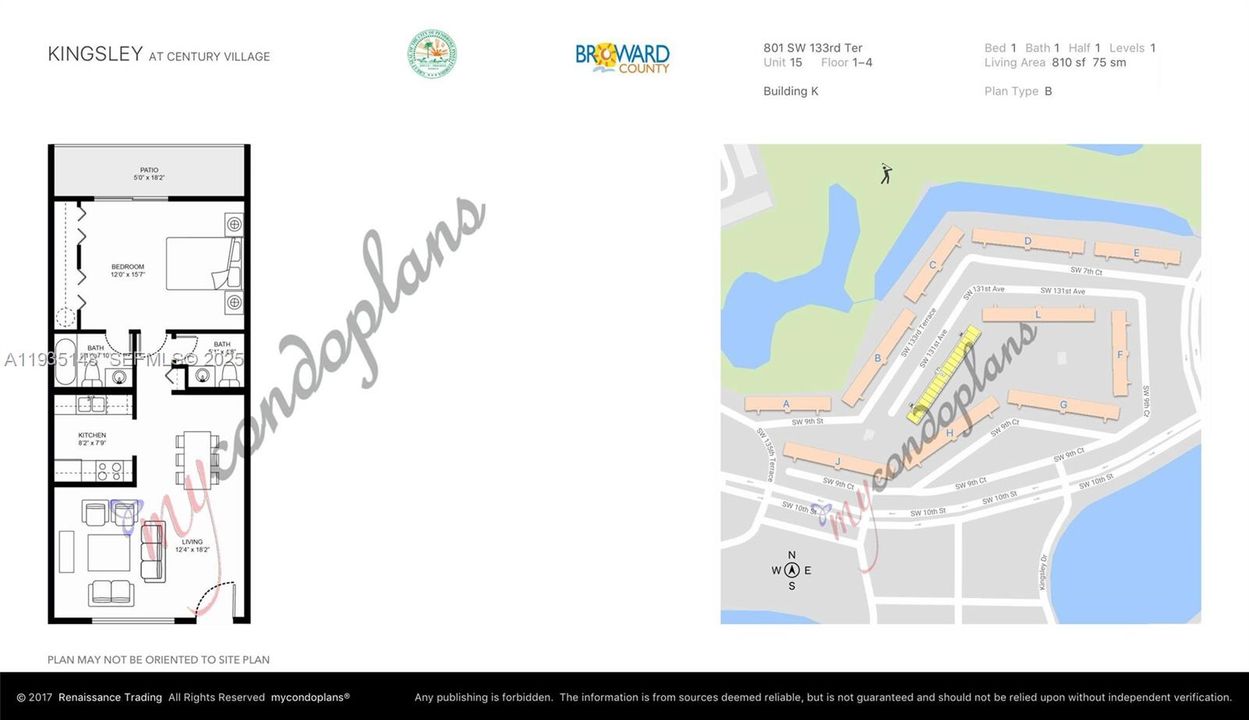 For Sale: $125,000 (1 beds, 1 baths, 811 Square Feet)