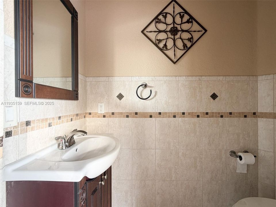 1/2 bathroom near pool