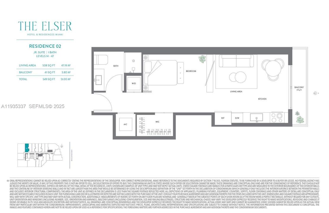 For Sale: $610,000 (1 beds, 1 baths, 430 Square Feet)