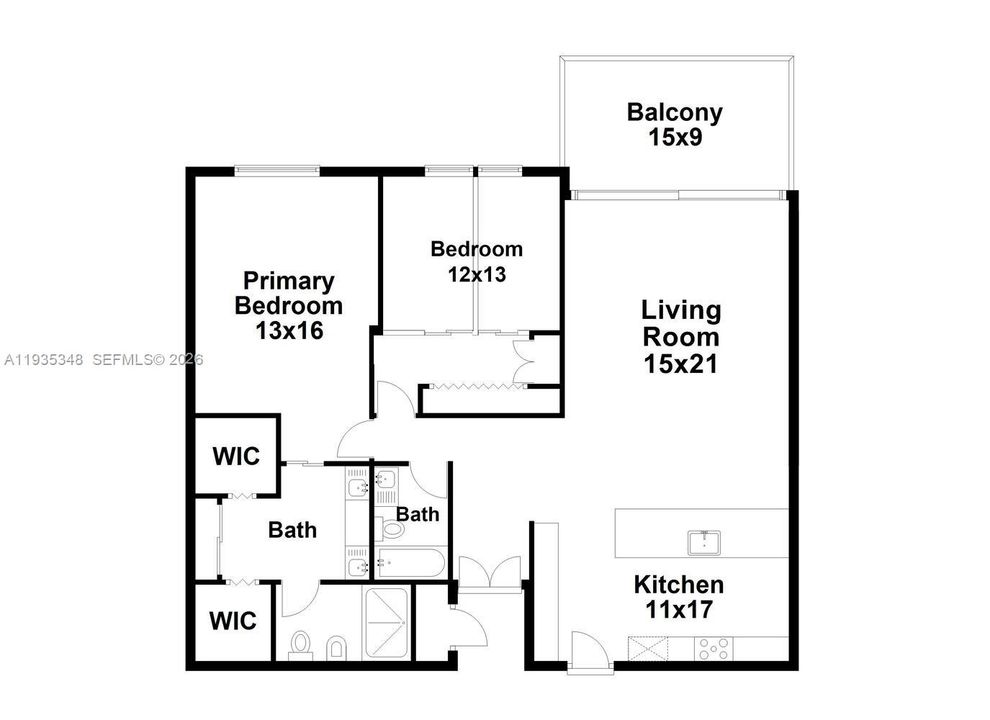 For Sale: $1,295,000 (2 beds, 2 baths, 1260 Square Feet)