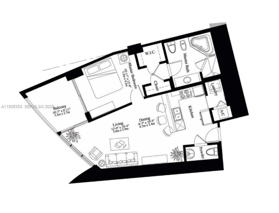 For Rent: $7,000 (1 beds, 1 baths, 920 Square Feet)