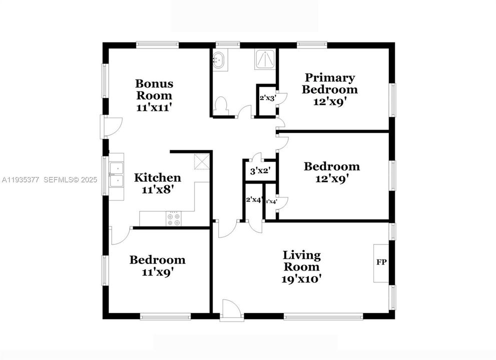 出租: $2,525 (3 贝兹, 1 浴室, 1088 平方英尺)