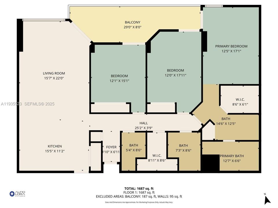 For Rent: $6,200 (3 beds, 3 baths, 1624 Square Feet)