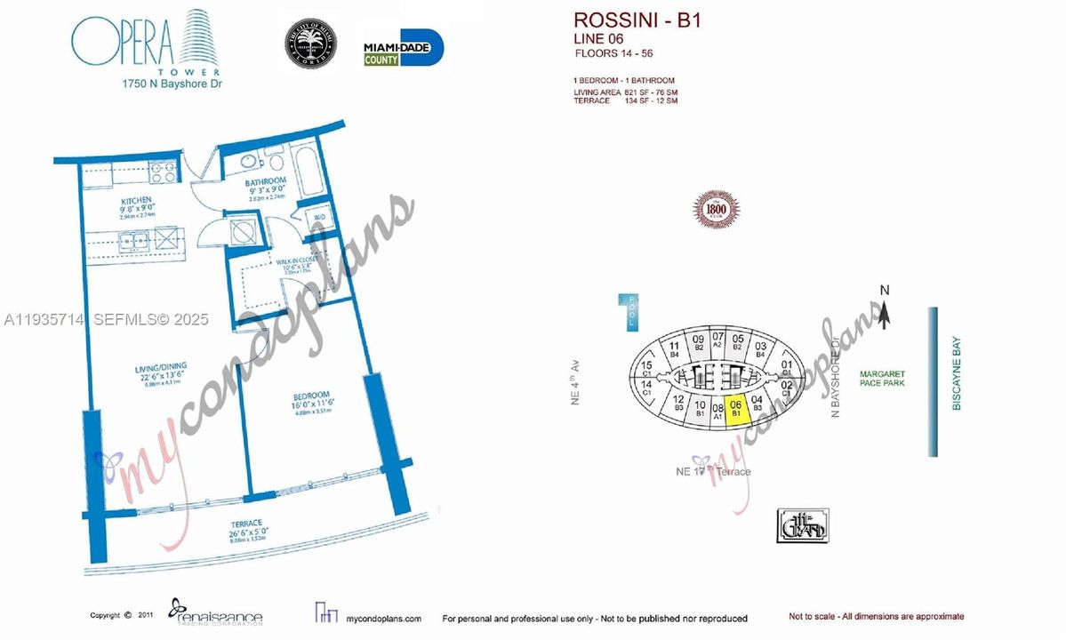 Floor plan layout of the unit.