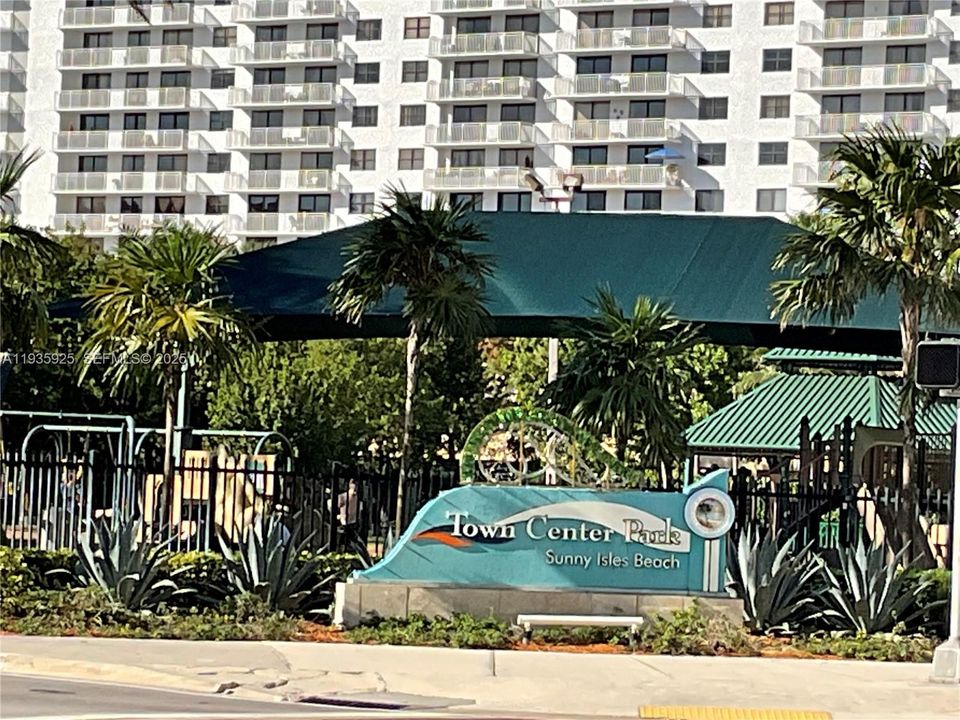 Beautiful Park at beginning of 172nd block in Sunny Isles non the way to condo.