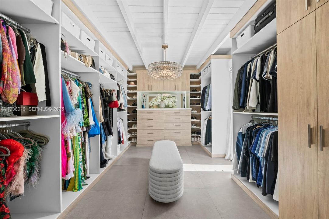 Custom primary suite wardrobe