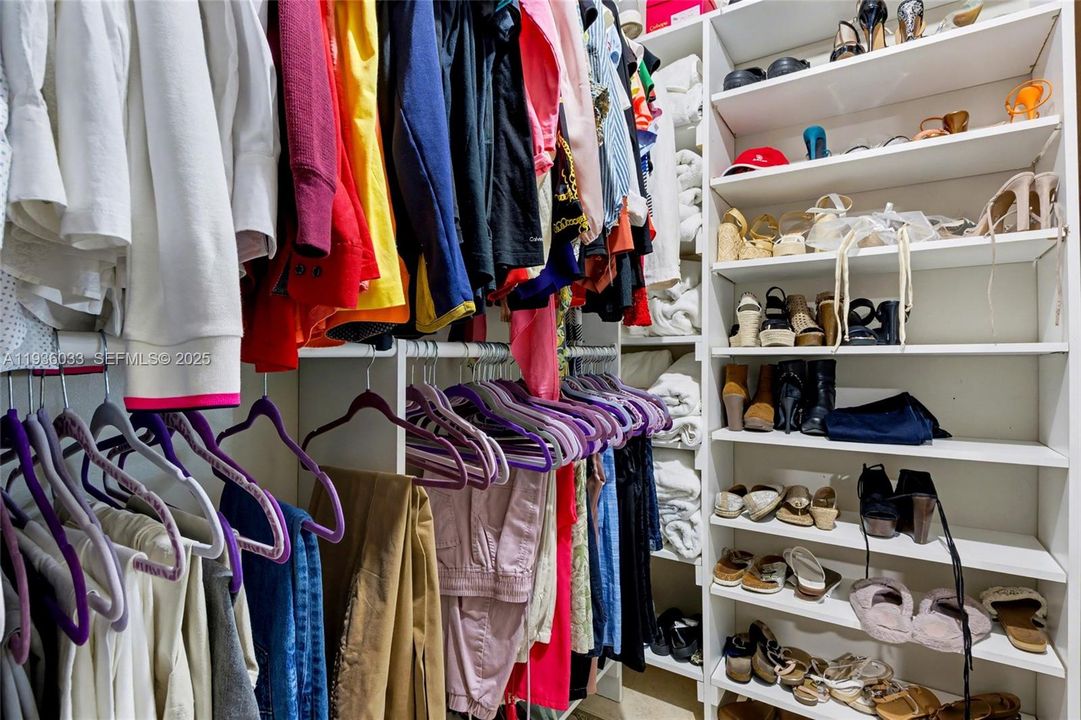 Master walk in closet
