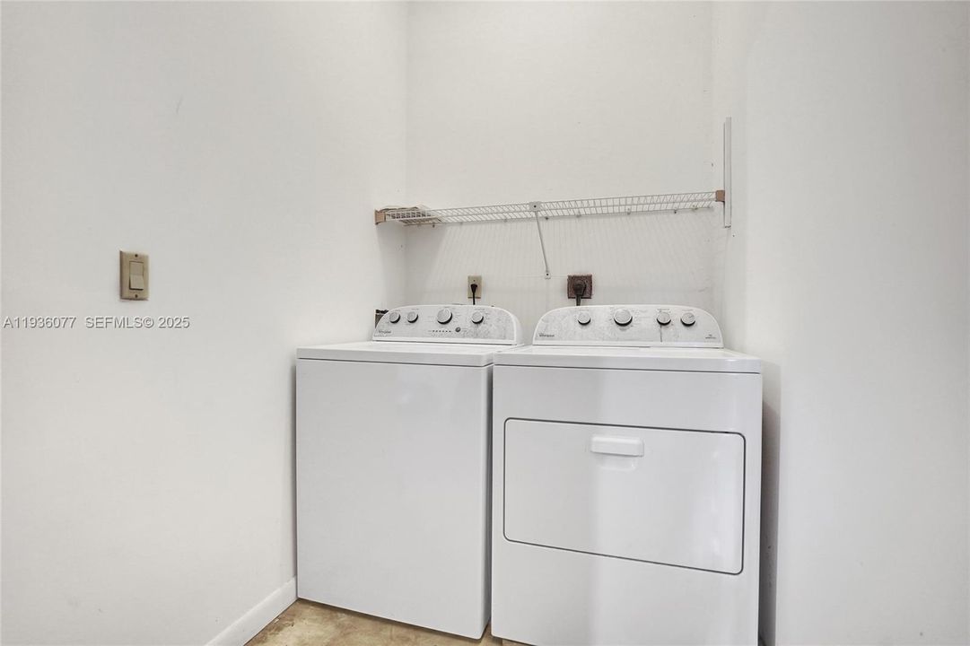 Tucked in a corner of the garage!