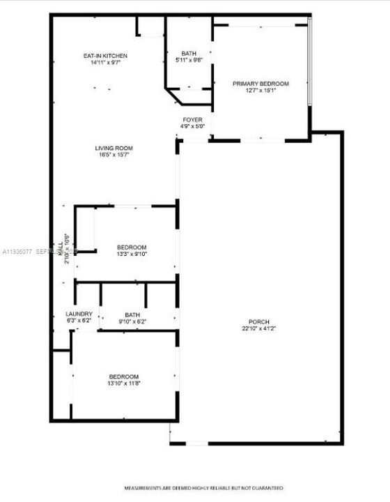Ground Floor Layout with another bedroom & bath upstairs!