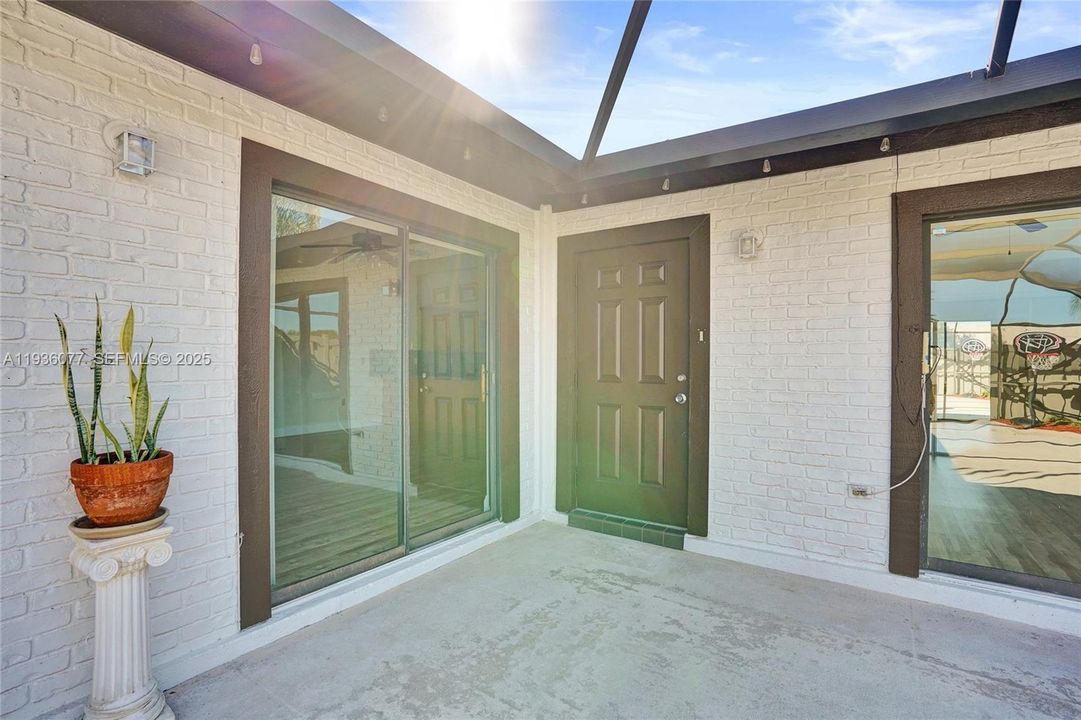 Front entry to your living areas!