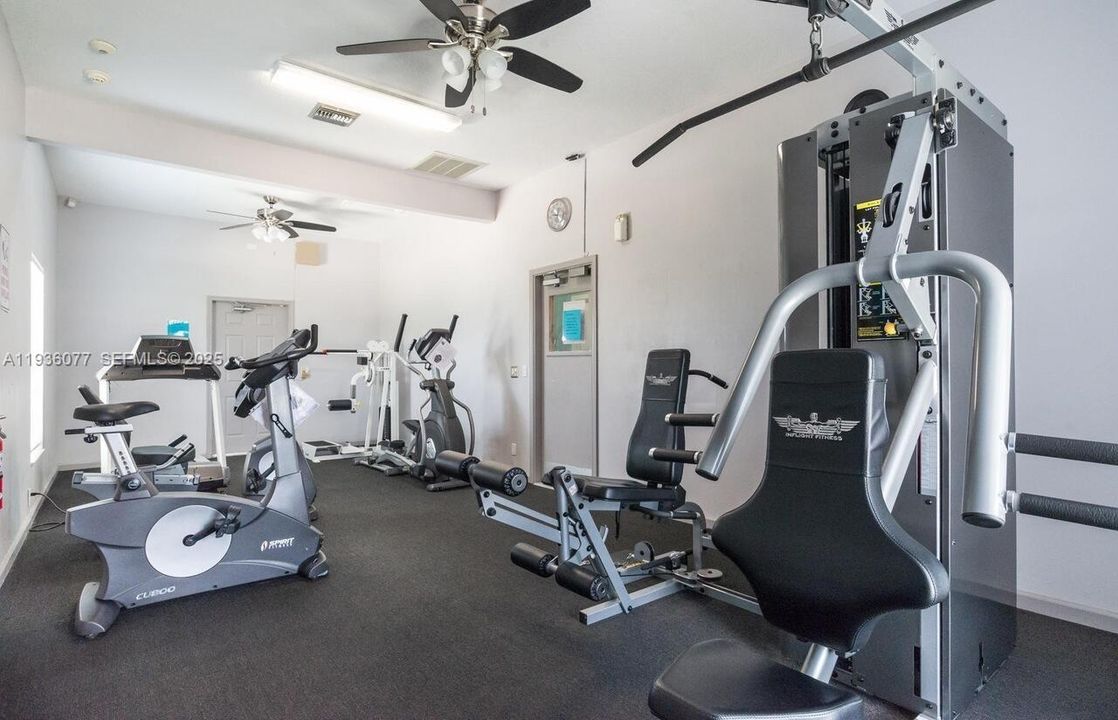 Fitness in the clubhouse!